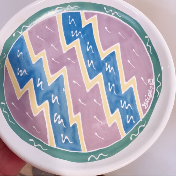 Set of 4 Art Salad Dishes Chaleur Designed by Judith Geiger 1987 - Picture 2 of 6